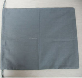 sacos de cordão cinzentos do saco do curso dos arti'culos de tocador 100%Cotton 15.5cm*23cm