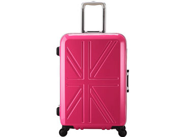 Bagagem cor-de-rosa do PC do ABS das meninas do OEM, grupo da bagagem do ABS com a cópia britânica da bandeira