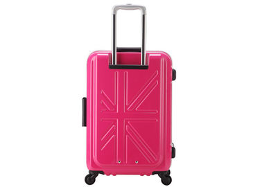 Bagagem cor-de-rosa do PC do ABS das meninas do OEM, grupo da bagagem do ABS com a cópia britânica da bandeira
