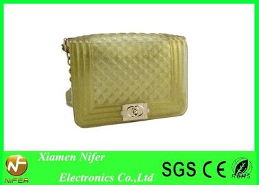 Fashion Lady Jelly Candy Handbags , Silicone Transparent Shoulder Shopping Bags